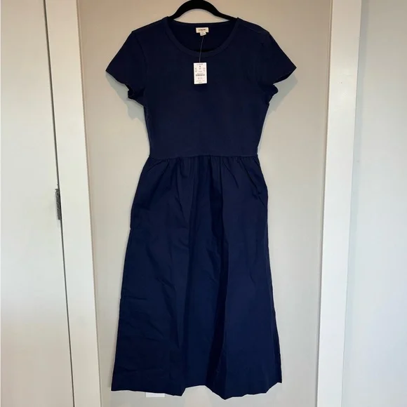 J. Crew | Dresses | Nwt J Crew Blue Aline Midi Dress With Flutter Sleeves | Poshmark J. Crew | Dresses | Nwt J Crew Blue Aline Midi Dress With Flutter Sleeves | Poshmark